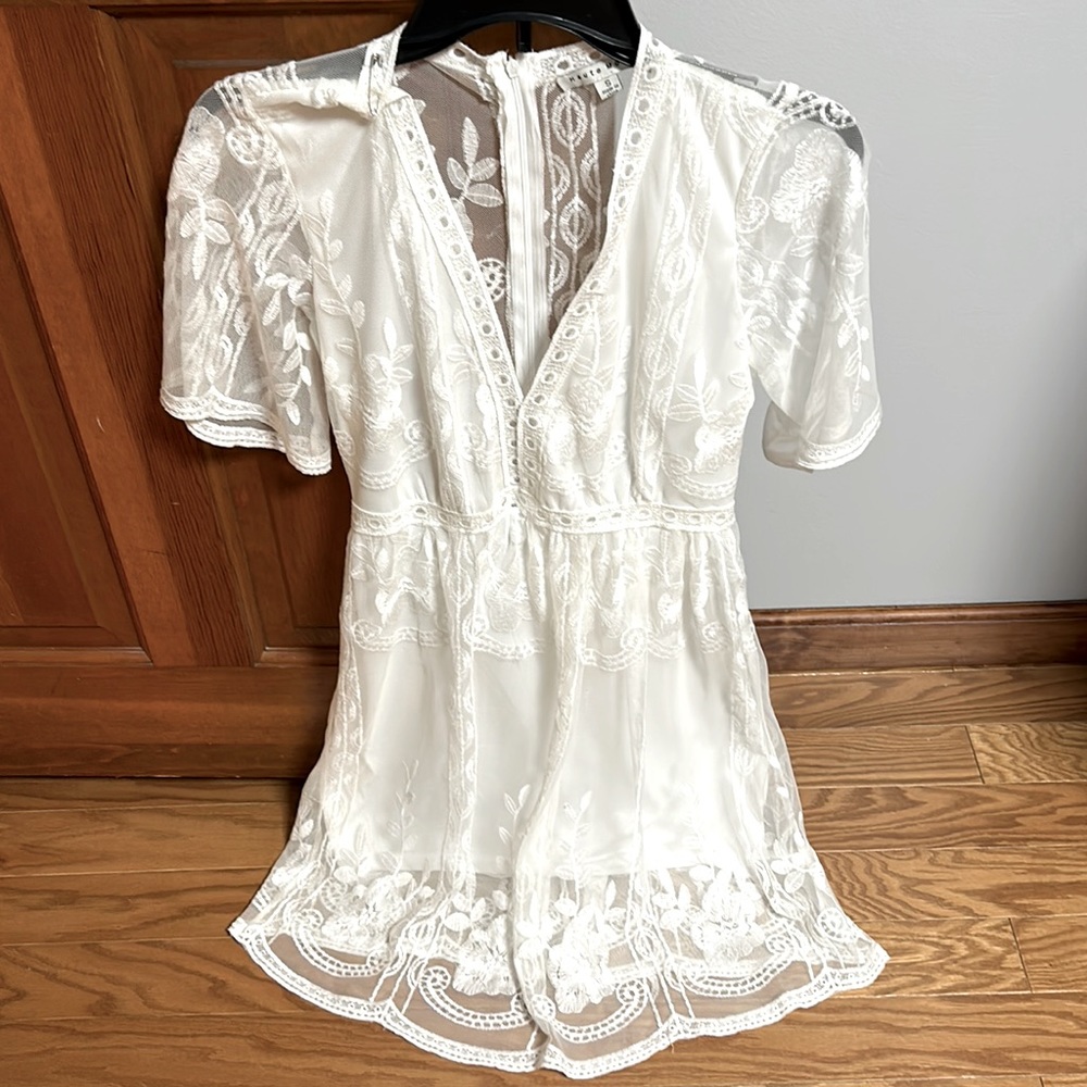 white lace dress